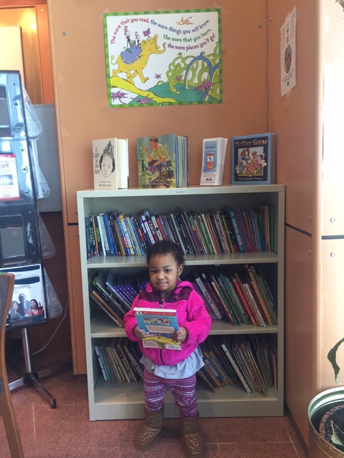 Little Allison picks her new book!