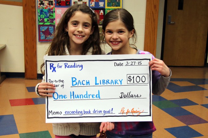 Audrey and Ava represented the school at the March is Reading Month celebration.