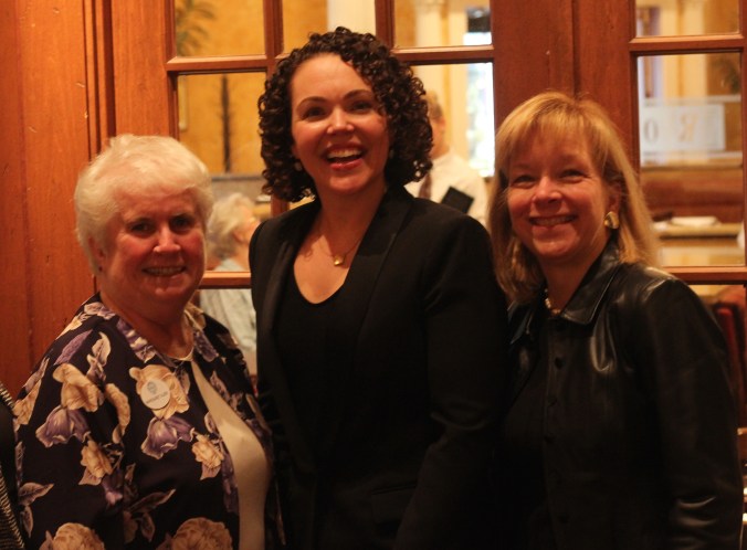 Mary-Catherine Harrison with Margaret Auer, WNBA Detroit Treasurer and Dean of University Libraries and Instructional Technology at University of Detroit Mercy and Pamela Zarkowski, Provost and Vice President of Academic Affairs at University of Detroit Mercy.
